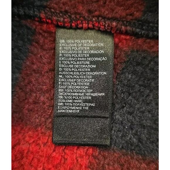 THE NORTH FACE Women's Crescent Hoody Pullover Buffalo Plaid Medium Red Black - Picture 12 of 12